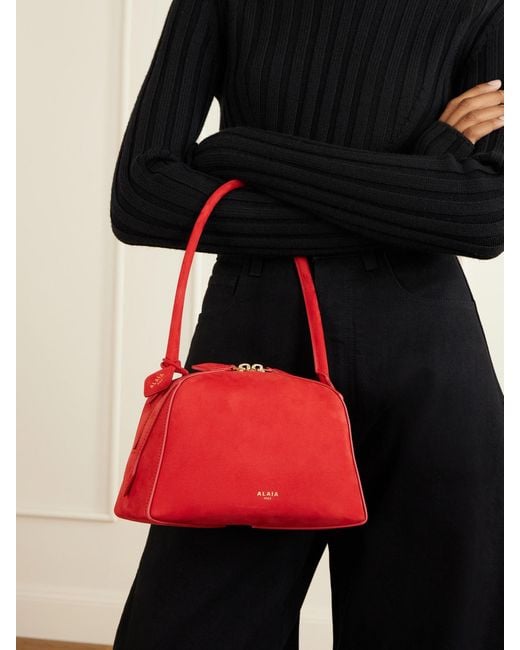 Alaïa Red Le Bouledogue Leather Mini Shoulder Bag