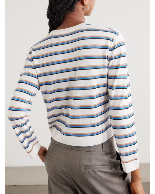 Leset Gray James Striped Merino Wool Sweater
