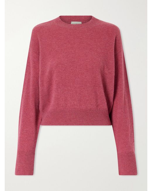LeKasha Red Menorca Cropped Cashmere Sweater