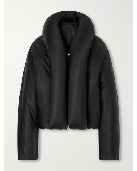 Alaïa Black Padded Shell Bomber Jacket