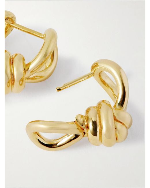 Bottega Veneta Metallic Plated Earrings