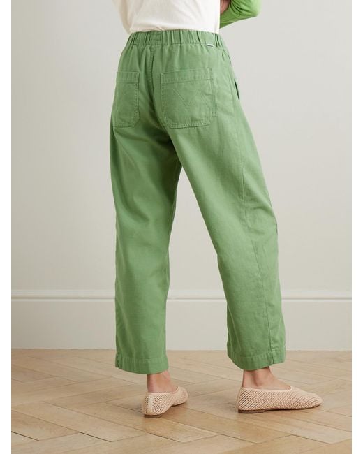 Mother Green The Drawn Half-Pipe Cotton-Canvas Barrel-Leg Pants