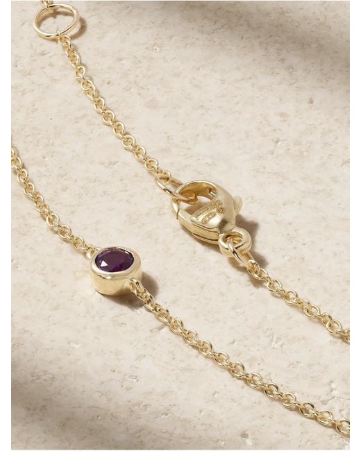 STONE AND STRAND Natural Aurora Birthstone 14-Karat Multi-Stone Bracelet