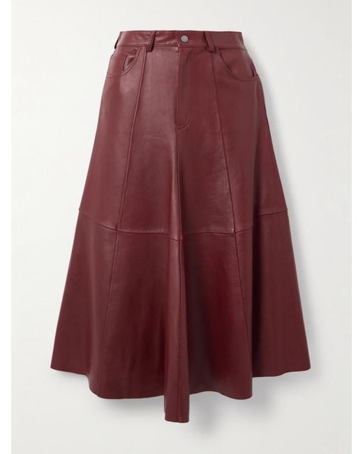 Haikure Red Serenity Midirock Aus Leder