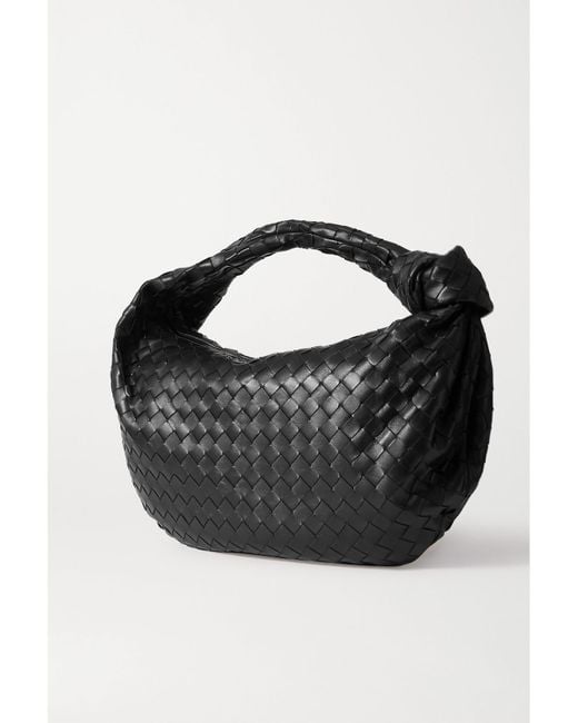 Bottega Veneta Black Jodie Knotted Intrecciato Leather Tote