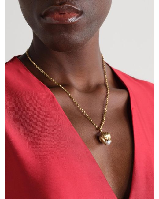 Irene Neuwirth Natural Lily Of The Valley Blossom 18-Karat Pearl Necklace