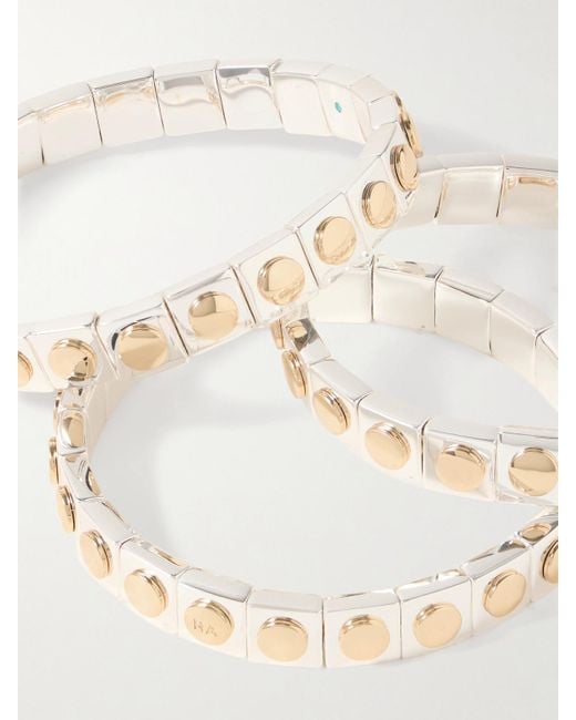Set De Trois Bracelets En Métal Doré Et Stud Roxanne Assoulin en coloris Natural