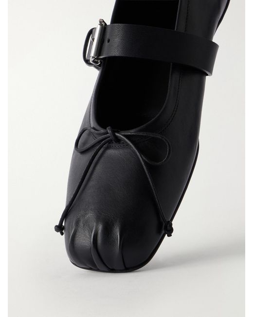 Ann Demeulemeester Black Zoey Leather Ballet Flats
