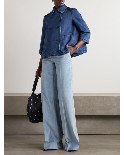 Altuzarra Blue Hayden Double-Breasted Denim Jacket