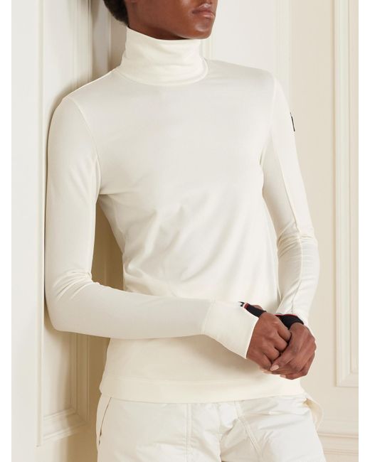 Moncler Natural Polartec Stretch-Knit Turtleneck Base Layer