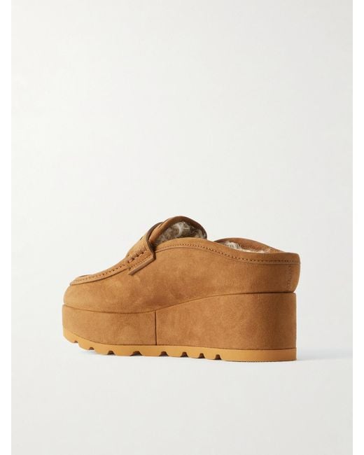 Stella McCartney Brown Sneak-Elyse Slip-On Platform Mules