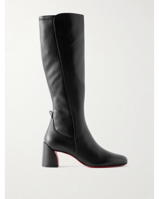 Christian Louboutin Black Jane Botta 55 Leather Knee Boots