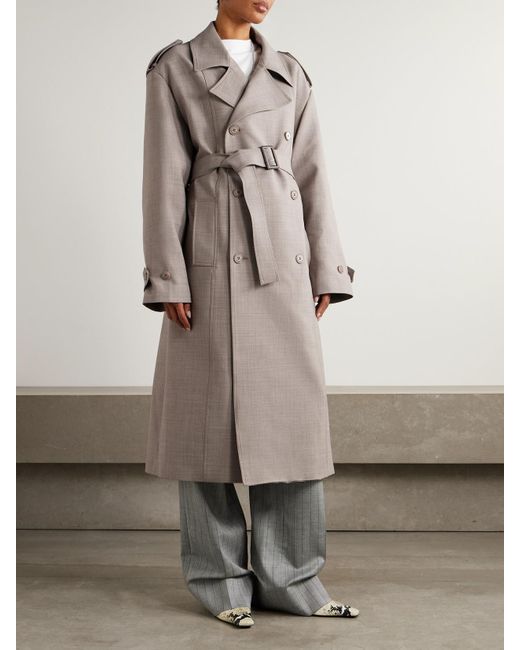 Trench-Coat En Tissu Bleecker Frankie Shop en coloris Gray