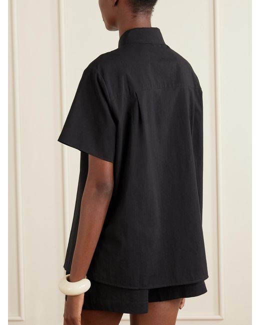 Lido Black Cotton Shirt