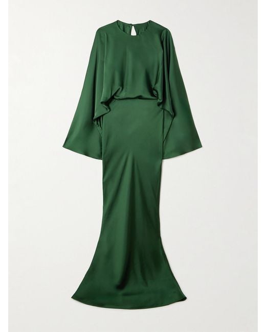 green emerald velvet dress Norma Kamali Diana Dress main image 0