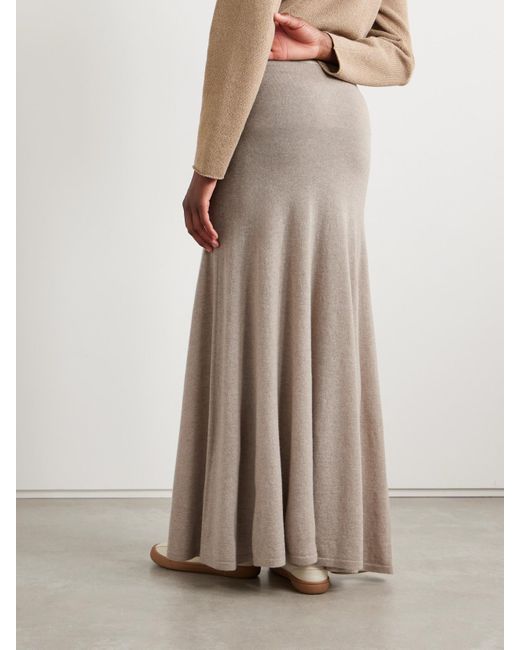 The Row Natural Jovian Cashmere Maxi Skirt