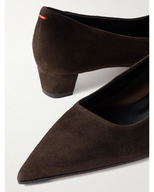 Aeyde Brown Judi Pumps Aus Veloursleder