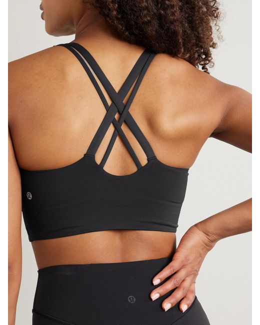 lululemon athletica Black Energy Longline Recycled-Luxtreme Sports Bra