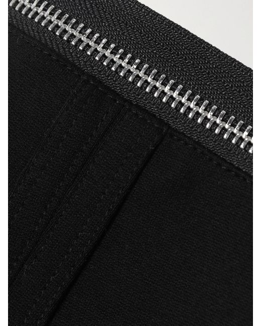 Helmut Lang Black Zip-detailed Stretch-ponte Midi Skirt