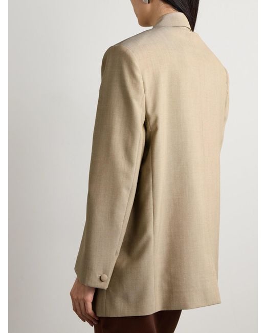 Givenchy Natural Double-Breasted Wool Blazer