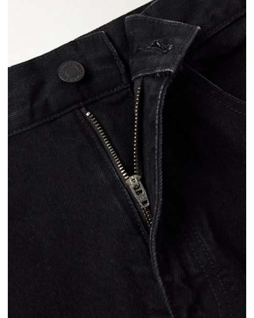 Nili Lotan Black Calla Hoch Sitzende Jeans Mit Geradem Bein Und Fransen