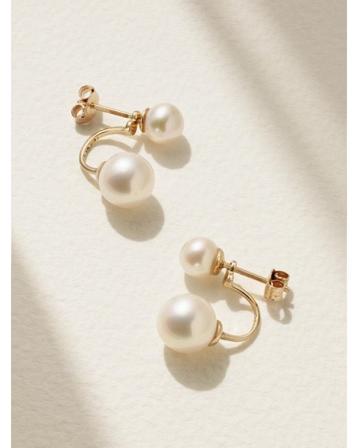 Mateo Natural 14-Karat Pearl Earrings