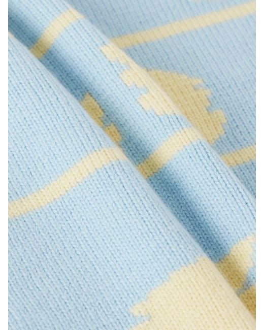 J.W. Anderson Blue Crockery Pullover Aus Wolle Mit Intarsienmuster