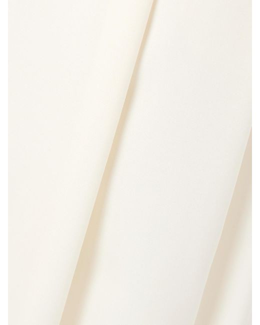 Altuzarra White Zanni Pleated Wool-Blend Wide-Leg Pants