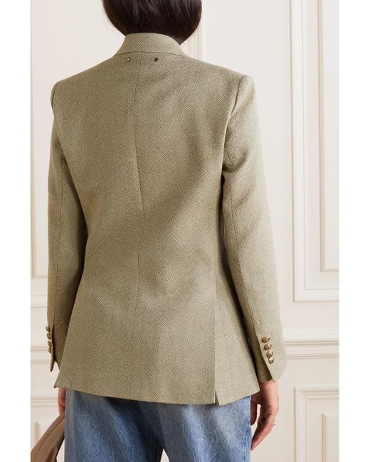 Golden Goose Deluxe Brand Natural Journey Double-Breasted Wool-Jacquard Blazer