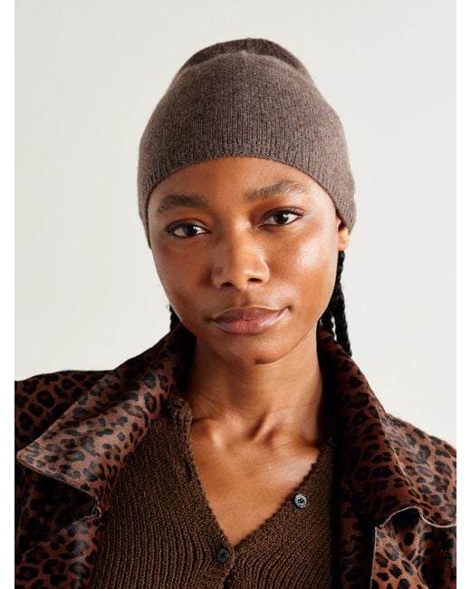Bonnet En Cachemire À Appliqué Kassia Acne en coloris Brown