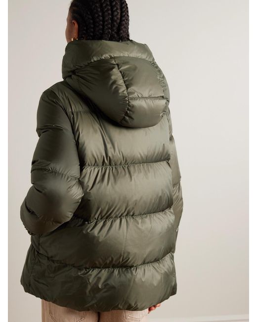 Max Mara Green The Cube Seia Daunenjacke Aus Gestepptem Shell Mit Kapuze