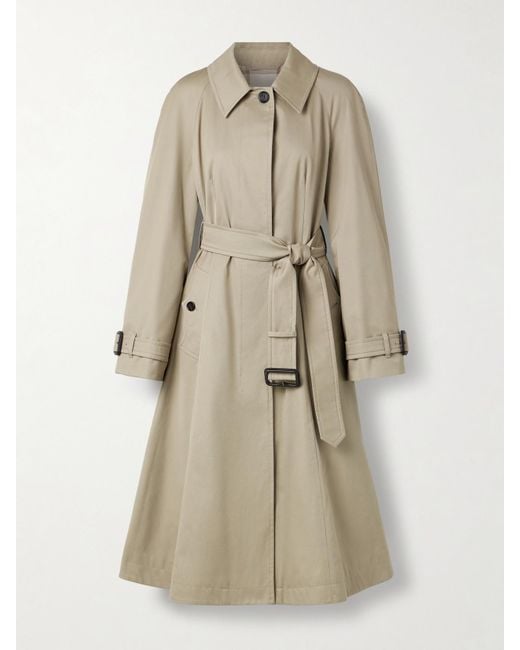 Burberry Natural Ellingham Belted Cotton-Gabardine Trench Coat