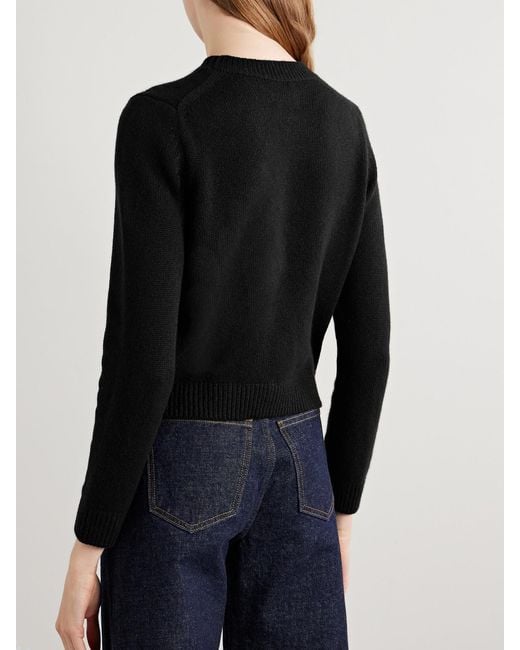 Khaite Black Leta Cashmere Sweater