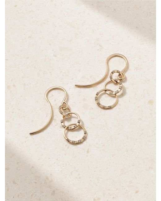 Melissa Joy Manning Natural Triple Link 14-Karat Recycled Diamond Earrings