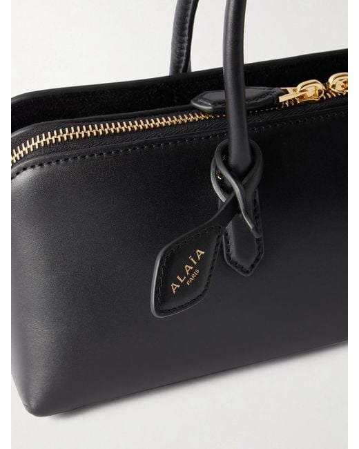 Alaïa Black Delta Leather Small Shoulder Bag