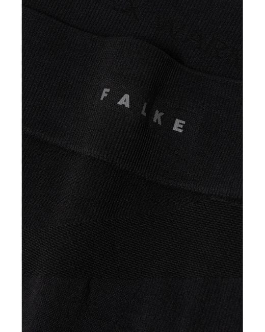 Falke Black Maximum Warm Stretch-Jersey Leggings