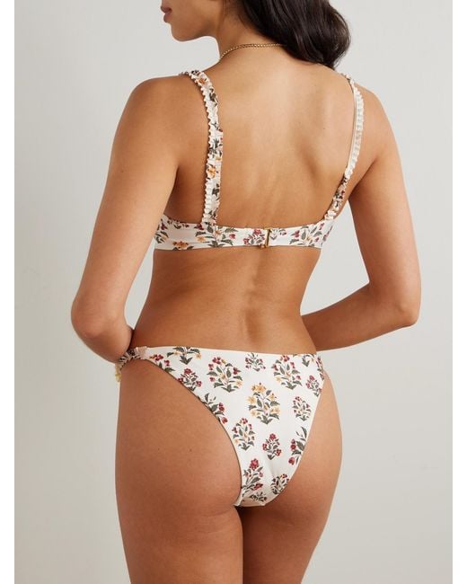 Agua Bendita Natural Agraz Andes Floral-Print Stretch Recycled Balconette Bikini Top