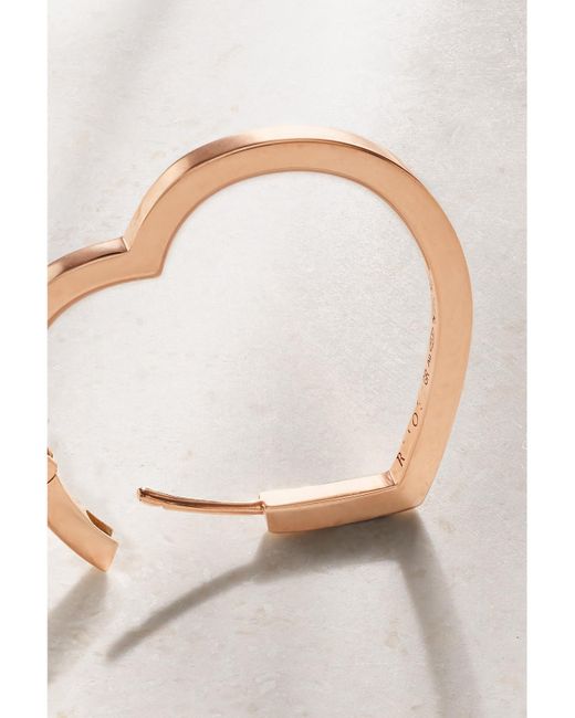 Repossi Natural Antifer Heart Large 18-Karat Rose Single Earring