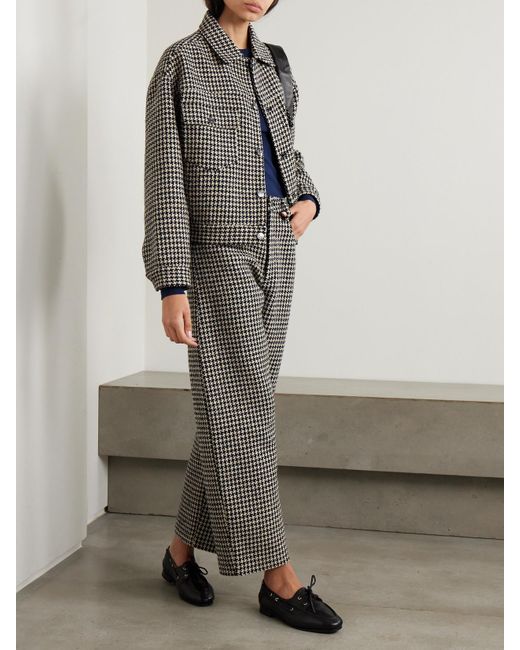 FRAME Gray Jacke Aus Tweed Mit Hahnentrittmuster