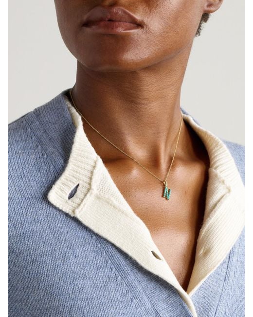 Jennifer Meyer Natural Initial 18-Karat Diamond Necklace