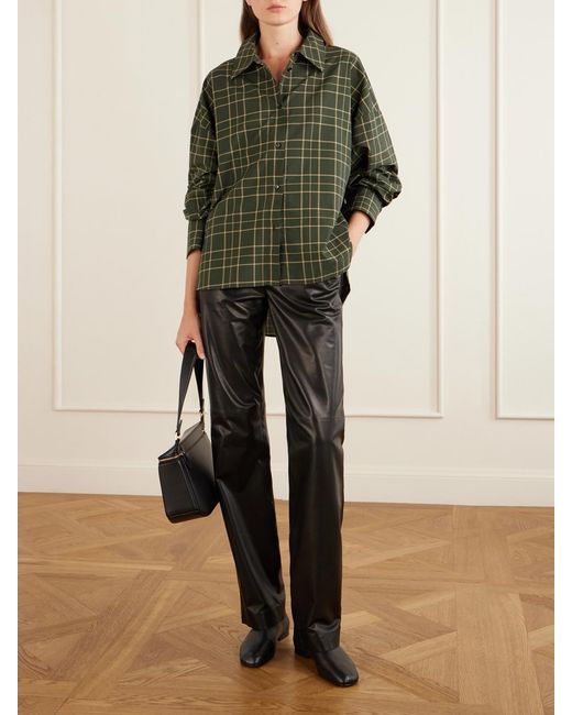 Totême  Green Checked Cotton Shirt