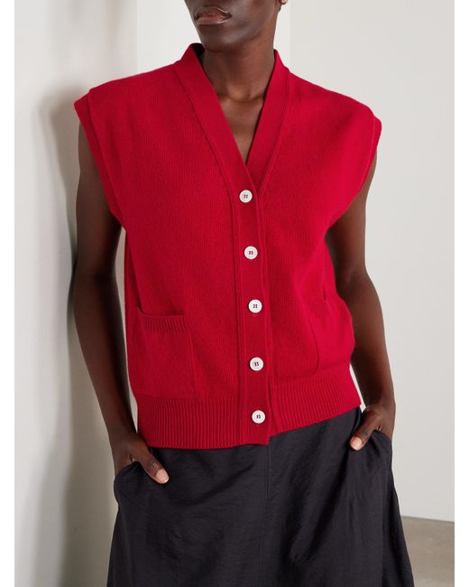 &Daughter Red Wexford Wool Vest