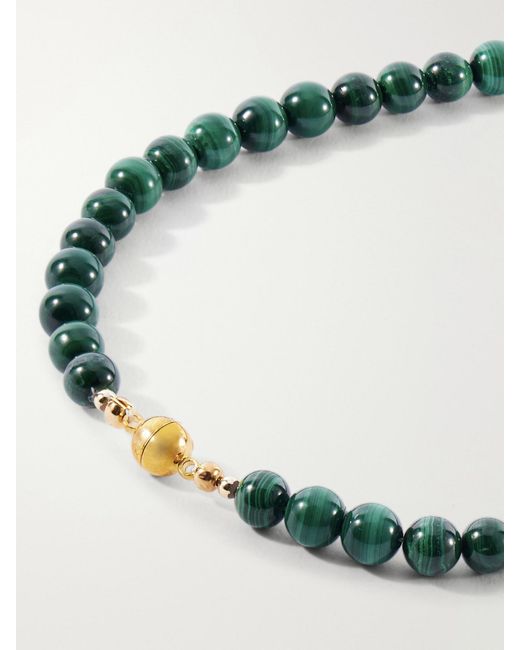 Jennifer Behr Green Sidonie-Tone Malachite And Crystal Necklace
