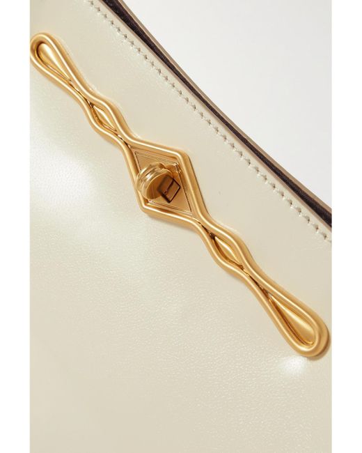Metier Natural Fernando Jorge Ease Embellished Glossed-Leather Clutch