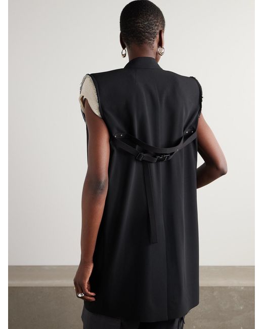 Rick Owens Black Wool Vest