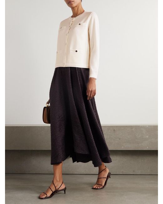Tory Burch Natural Kendra Wool Cardigan