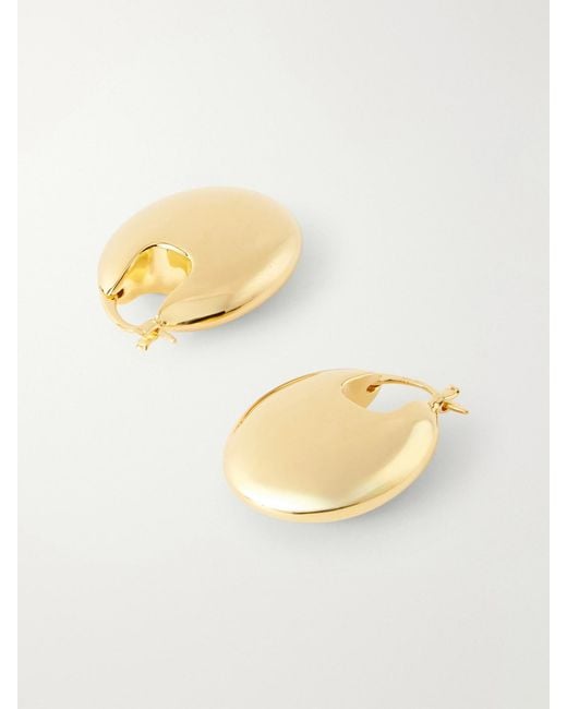 LIE STUDIO Metallic The Erin-Plated Hoop Earrings