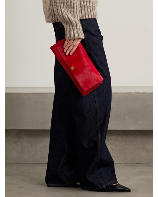 Khaite Red Audrey Clutch Aus Kalbshaar