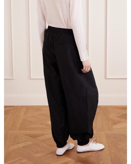 Rohe Black Cotton-Blend Seersucker Balloon Pants