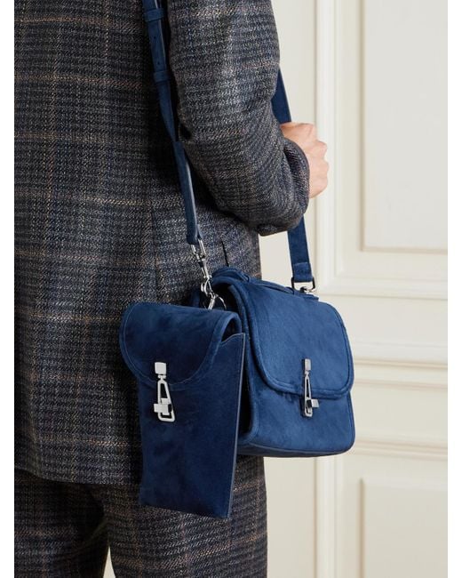 Gabriela Hearst Blue Suede Sunglasses Pouch